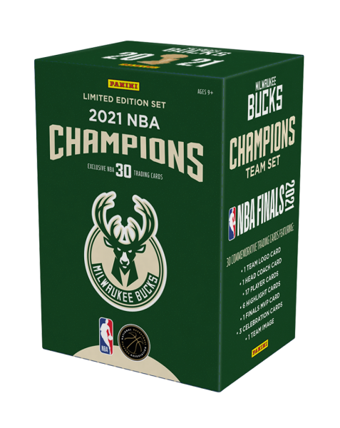 30-CARD MILWAUKEE BUCKS 2021 NBA CHAMPIONSHIP BOX SET